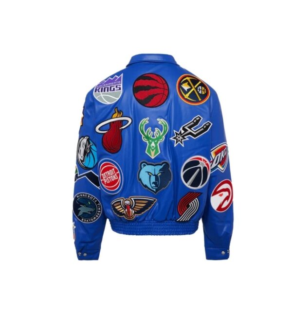 NBA COLLAGE VEGAN LEATHER JACKET Royal Blue
"COLLAGE BLUE"